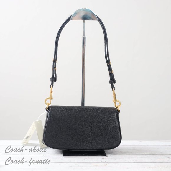 NWT Tory Burch Britten Convertible Leather Crossbody in Black - Picture 8 of 12